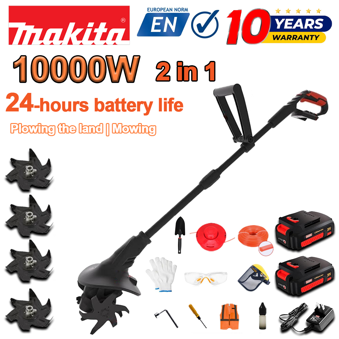 (Výdrž batérie 24 hodín) Pluh 10 000 W + lítiová batéria 96 V * 2 ks + rýchlonabíjačka * 1 ks + lopata * 1 ks + radlica pluhu * 4 ks + rezný kotúč * 1 ks + rezné lano * 1 ks + rôzne príslušenstvo