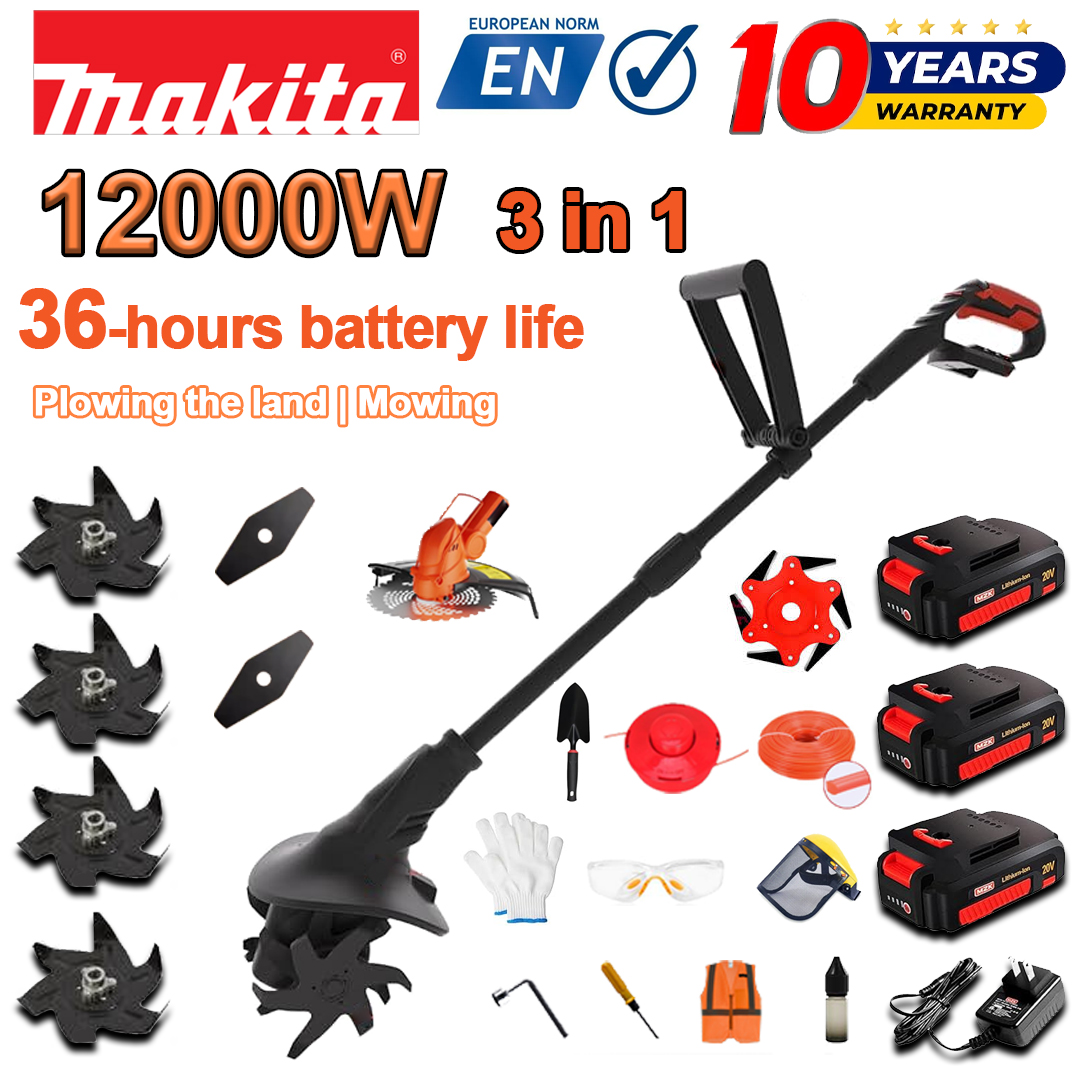 (Výdrž batérie: 36 hodín) Pluh 12 000 W + lítiová batéria 96 V * 3 + rezacia hlava * 1 + rýchlonabíjačka * 1 + lopata * 1 + rovná čepeľ * 2 + pluhový nôž * 4 + pílový kotúč z ľahkej zliatiny * 1 + rezací nôž * 1 + rezné lano * 1 + rôzne príslušenstvo
